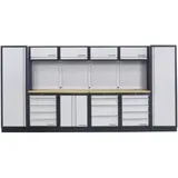 Kraftwerk Mobilio 6er Kombi, 4 x Oberschrank. Lochwand, Buche