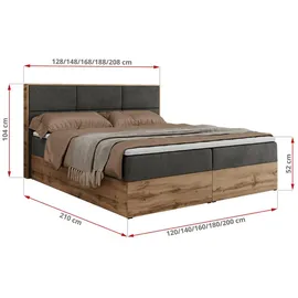 MKS Meble MKS Boxbett, Dunkelgrau Velvet - Grau