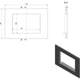 Kratki Portalrahmen geschliffen zum Kamineinsatz Oliwia/ Wiktor mit Schiebetür