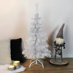 Haushalt International Weihnachtsbaum Christbaum Tanne Weiß künstlich 90cm