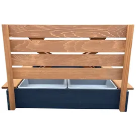 Axi Holzsandkasten Lina mit Spielwand und Plane braun/grau
