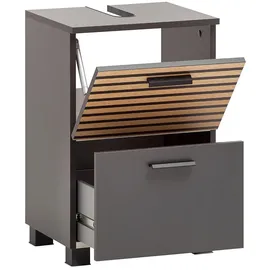 Schildmeyer Waschbeckenunterschrank Katta 158580, anthrazit/Akustikpaneel Optik, 40,2 x 35 x 60,8 cm