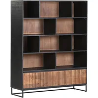 GUTMANN FACTORY Raumteilerregal 120 x 40 x 150 cm Schwarz