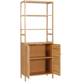 Mendler HWC-B18 Badschrank 168 x 64 x 33 cm Braun Holz