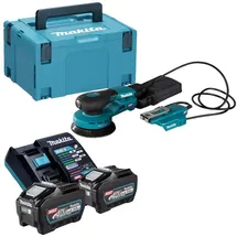 Makita Exzenterschleifer BO 003 CGT201 40 V max 125 mm 3 mm Hub + 2x Akku 5 Ah + Lader + Makpac