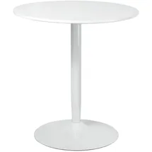 Homcom Esszimmertisch Ø 70 cm weiß