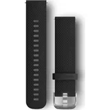 Garmin Uhrarmband für Smartwatch (20 mm, Silikon), Uhrenarmband, Schwarz