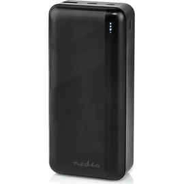 Nedis powerbank - 30000 mAh - 1.5 / 2.0 / 3.0 A - Geräteausgangsanschluss: 1x USB-A / 1x USB-C - Geräteeingangsanschluss: Micro USB / 1x USB-C - ... - Schwarz
