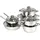 Buri Edelstahl Kochtopfset 12-tlg. 4 x Kochtopf + Stielkasserolle + Pfanne