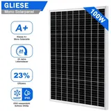 100W Monokristallin Solarmodul 12V Photovoltaik PV Mono Solarpanel 100 Watt 0% MwSt