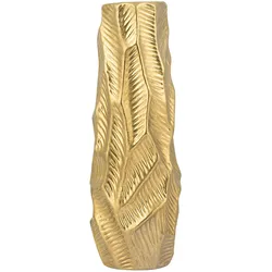Dekovase ZAFAR Steinzeug 37 cm Gold