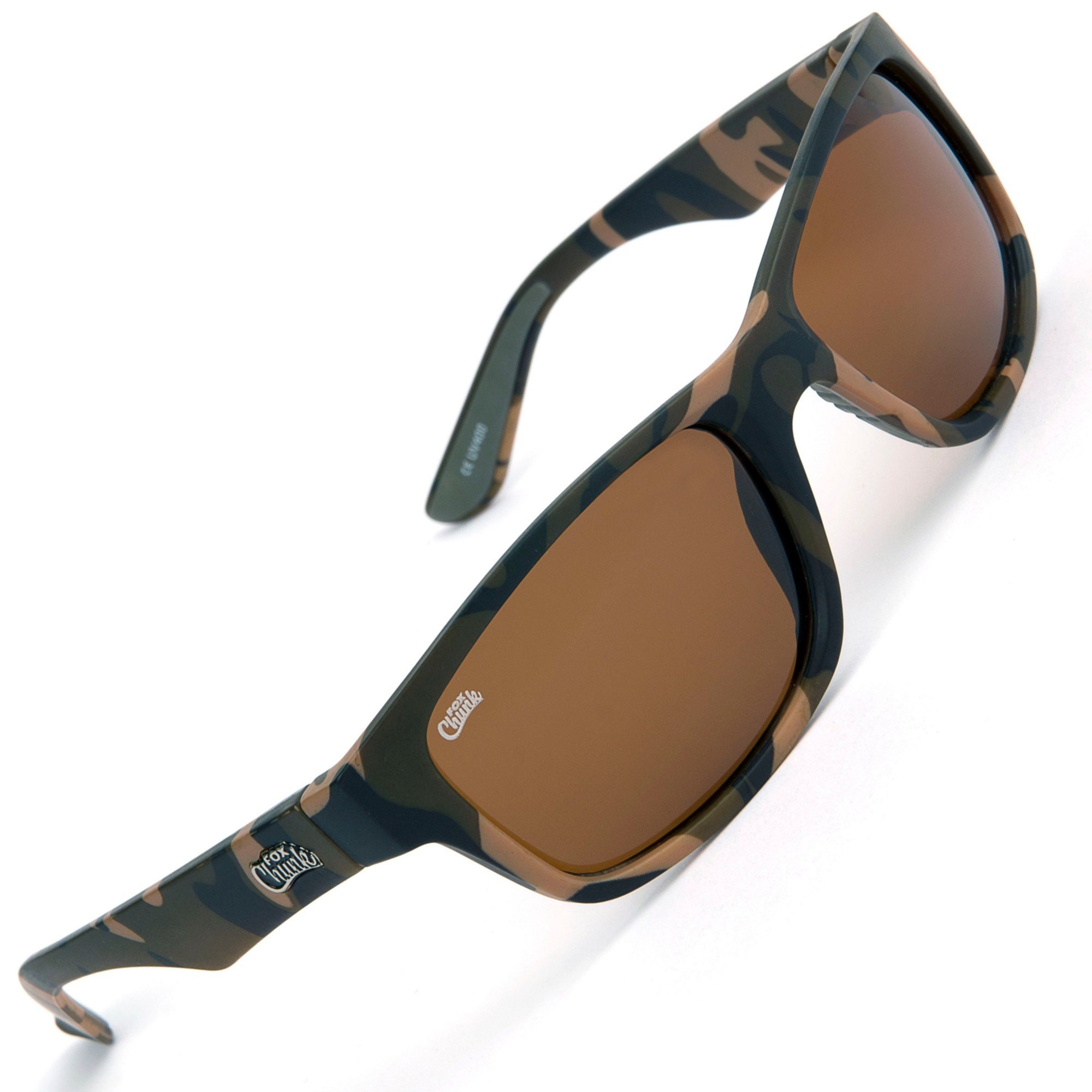 Fox Chunk Sunglasses - Polarisationsbrille, Modell:Camouflage Rahmen / braune Gläser