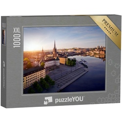 puzzleYOU Puzzle Puzzle 1000 Teile XXL „Luftaufnahme der Stadt Stockholm“, 1000 Puzzleteile, puzzleYOU-Kollektionen Schweden, Stockholm, Skandinavien