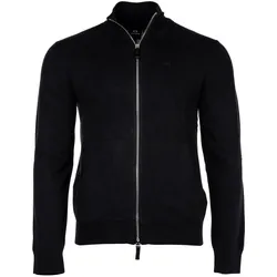 AX ARMANI EXCHANGE Herren Strickjacke - Durchgehender Reißverschluss, Baumwolle Schwarz M