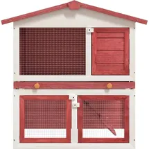 vidaXL Kleintierkäfig Kaninchenstall 94 x 35 x 35 cm rot