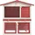 vidaXL Kleintierkäfig Kaninchenstall 94 x 35 x 35 cm rot