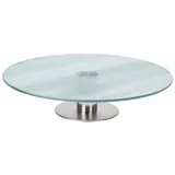 Mojawo Drehbare Kuchenplatte Servierplatte Glas
