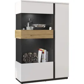 Home Affaire Vitrine Novena 98 x 40 x 150 cm Schwarz/Weiß