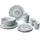 Brunner Melamin Ess Geschirr Set Lunch Box 16-tlg. grau