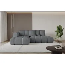 altdecor Ecksofa Cord mit Schlaffunktion 2-Sitzer Grau