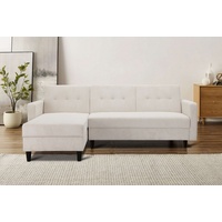 Dorel Home Ecksofa »Hartford II«, mit Bettfunktion und Stauraum, Recamiere beidseitig montierbar, beige