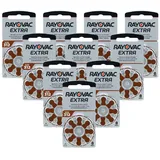 80x Rayovac Extra 312 Hörgerätebatterien PR41 1,45V Zink-Luft