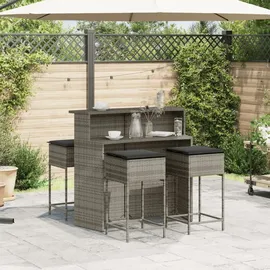 vidaXL Gartenbar-Set 5-tlg. Grau