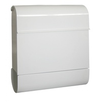 Trendline Briefkasten Gong mit Zeitungsbox weiß 41 x 37.2 x 11.2 cm