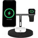 Belkin BoostCharge Pro Drahtloses 3-in-1-Ladegerät mit MagSafe, 15 W, Schwarz
