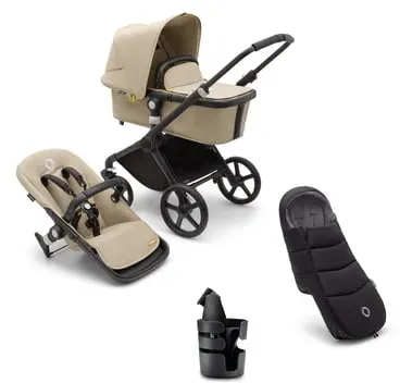 bugaboo Kinderwagen Fox Cub Complete Black/Desert Beige