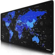 Titanwolf Gaming Mauspad XXL Weltkarte Blau