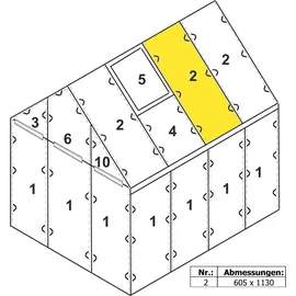 Zelsius Hohlkammerstegplatte 4 mm 113 x 60,5 cm Gewächshaus Ersatzplatte #2