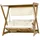 JV Möbel Luxuriöser Holz Gartenschwingstuhl Beige/Braun 3-Sitzer
