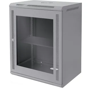 ECD Germany Netzwerkschrank 15HE Serverschrank 19 Zoll Grau, 60x77x45cm