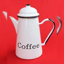 DanDiBo Ambiente DanDiBo Kaffeekanne 578TB Coffee 1,0 L emailliert 22 cm Wasserkanne Kanne Emaille Nostalgie Teekanne