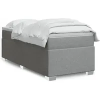VidaXL Boxspringbett mit Matratze Hellgrau 100x200 cm Stoff