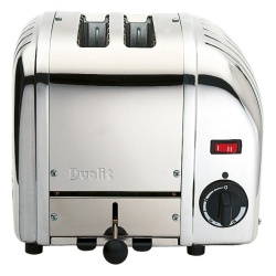Dualit Classic Toaster, Robuster Premium-Toaster für optimales Toasten und Auftauen, 2 Schlitze