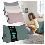 DreamRoots Lesekissen Keilkissen Cord, 70x40x20 cm, Blauer Farbton