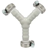 tecuro Schlauchverbinder Y Stück Ø 18 mm Kunststoff weiß