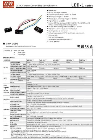 Mean Well LDD-300L DC/DC-Wandler, Print 15.6W Anzahl Ausgänge: 1 x Inhalt 1St.