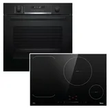 Bosch Einbau-Backofen PYROLYSE + Midea Flex-Induktionskochfeld TouchSelect 77cm