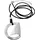 FIRETTI Kette mit Anhänger Anhänger matt, Industriedesign Schwarz / Silber
