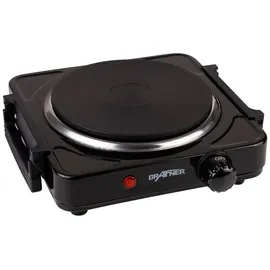 Grafner Kochplatte mit klappbaren Griffen, 1000 Watt, 1 Massekochfeld mit 1x Ø 155 mm, stufenlose Temperatureinstellung, Farbe nach Wun...