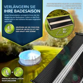 tillvex Pool Solarkollektor Set schwarz 76 cm x 300 cm
