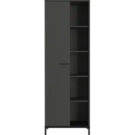 Germania Büromöbel-Set GERMANIA "GW-Rovigo", grau (graphit, schwarz), B:308cm H:190cm T:60cm, Holzwerkstoff, Metall, Arbeitsmöbel-Sets, Büromöbel-Set, Schreibtisch mit Knieblende, Made in Germany