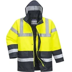 PORTWEST® Warnschutz Winterjacke S466, Kontrast Traffic, gelb 1 Stück, Größe: 5XL
