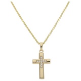 JuwelmaLux Kreuzanhänger JuwelmaLux Anhänger 333/000 (8 Karat) Gold Kreuz mit Zirkonia JL10-02- (1-tlg)