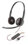 Plantronics Headset Blackwire 3220 duo, USB, schwarz