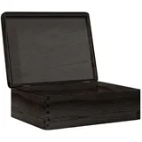 vidaXL Holzkiste mit Deckel 40 x 30 x 13 cm 1-tlg. schwarz