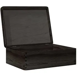 vidaXL Holzkiste mit Deckel 40 x 30 x 13 cm 1-tlg. schwarz